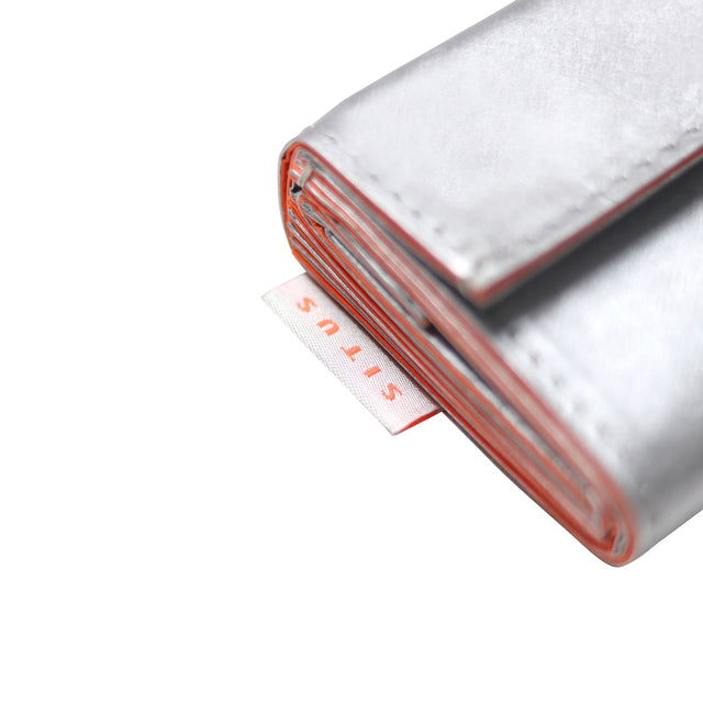 SITUS Minimalist Wallet Tyvek® | Silver×Fluorescent Orange
