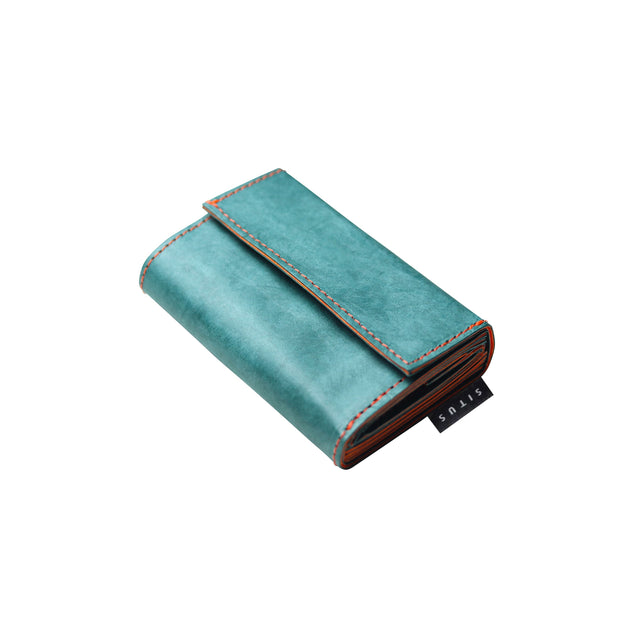 左利き用 SITUS Minimalist Wallet Tyvek® | Teal Green×Fluorescent Orange