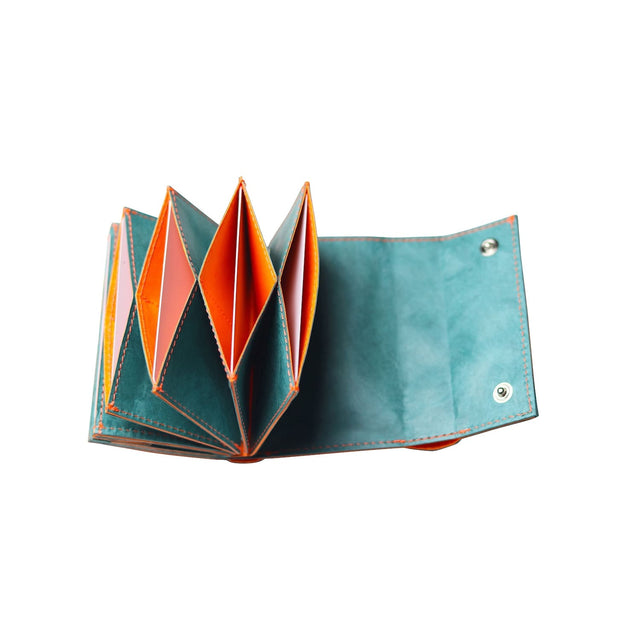 SITUS Minimalist Wallet Tyvek® | Teal Green×Fluorescent Orange
