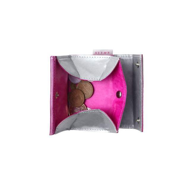 SITUS Minimalist Wallet Tyvek® | Silver×Bright Pink