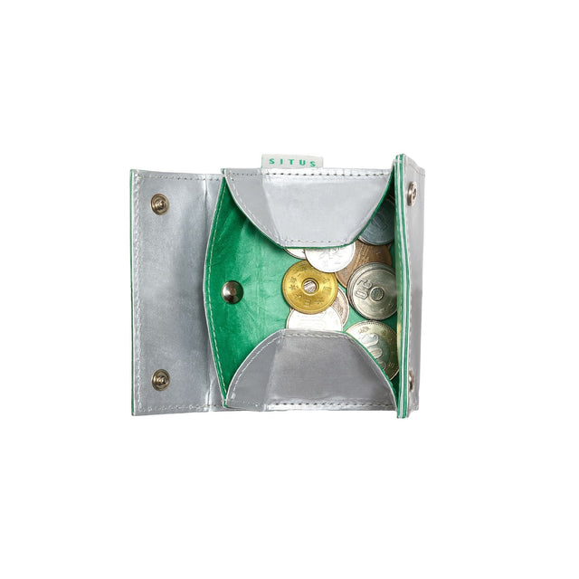 左利き用 SITUS Minimalist Wallet Tyvek® | Silver×Cobalt Green