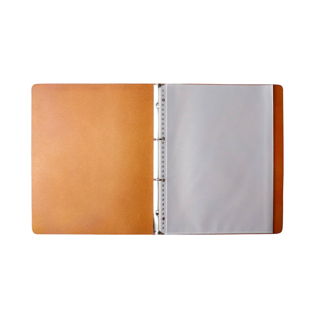 2-Ring Leather Binder | Brown