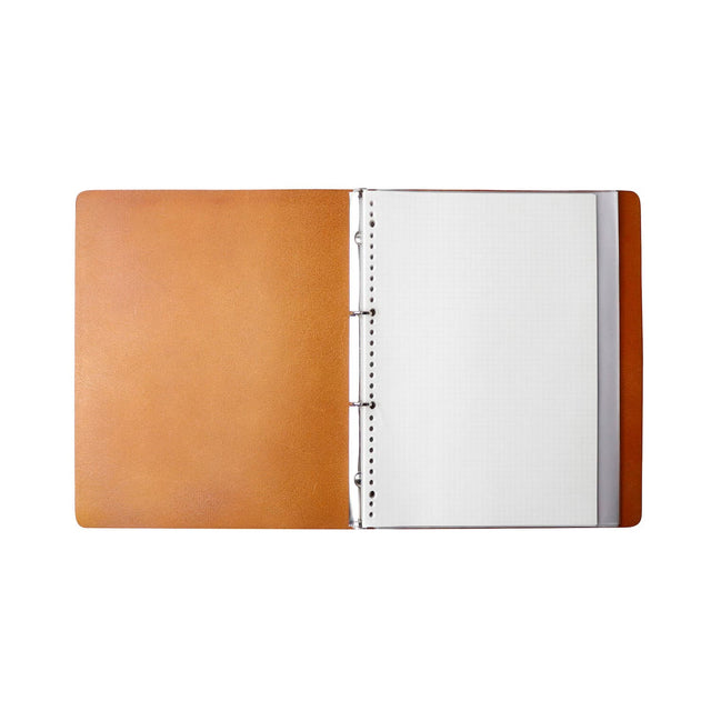 2-Ring Leather Binder | Brown