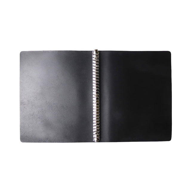 30-Ring Leather Binder | Black