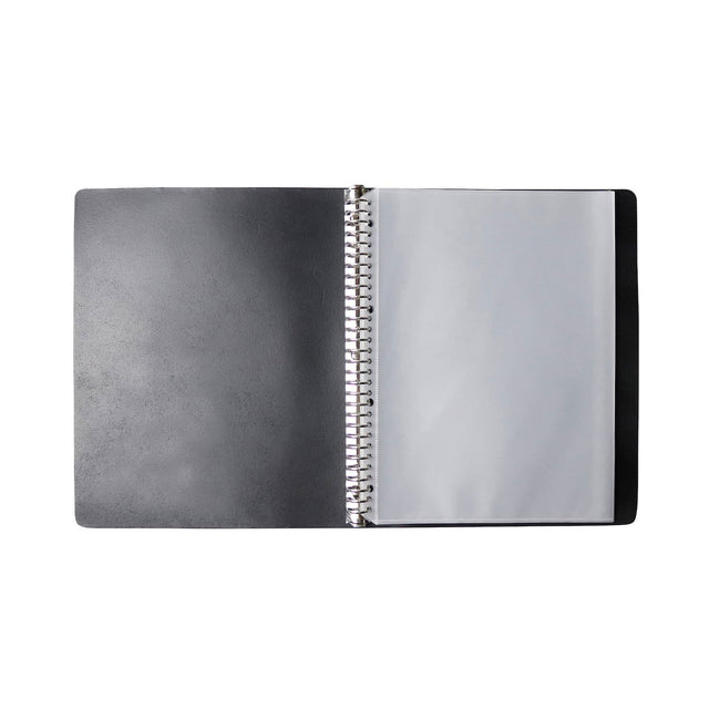 30-Ring Leather Binder | Black