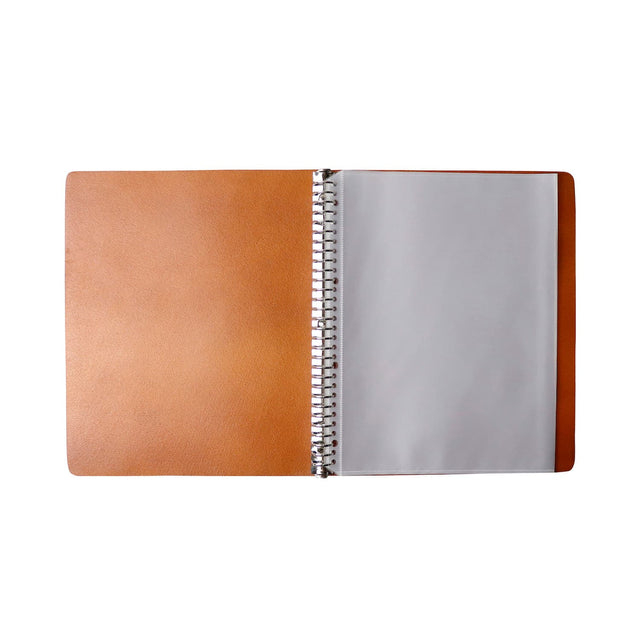 30-Ring Leather Binder | Brown