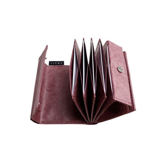 <tc>왼손잡이용 SITUS Minimalist Wallet Tyvek®️️️ | Dark Red</tc>
