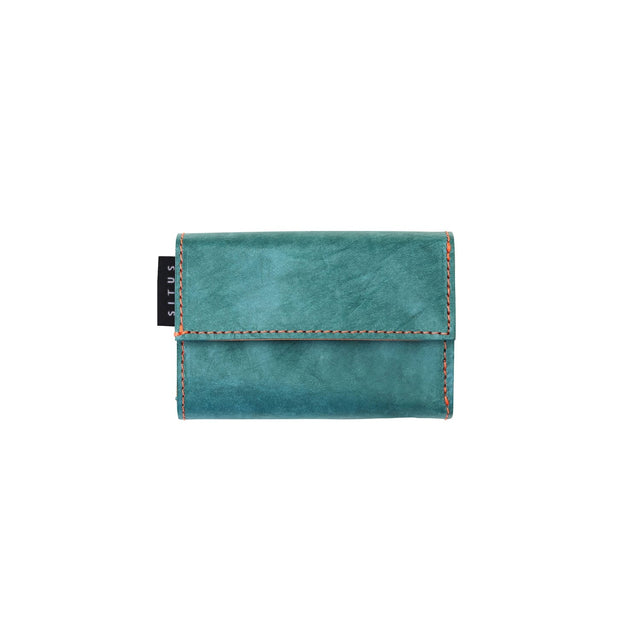 SITUS Minimalist Wallet Tyvek® | Teal Green×Fluorescent Orange