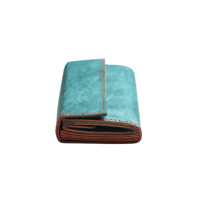 左利き用 SITUS Minimalist Wallet Tyvek® | Teal Green×Fluorescent Orange