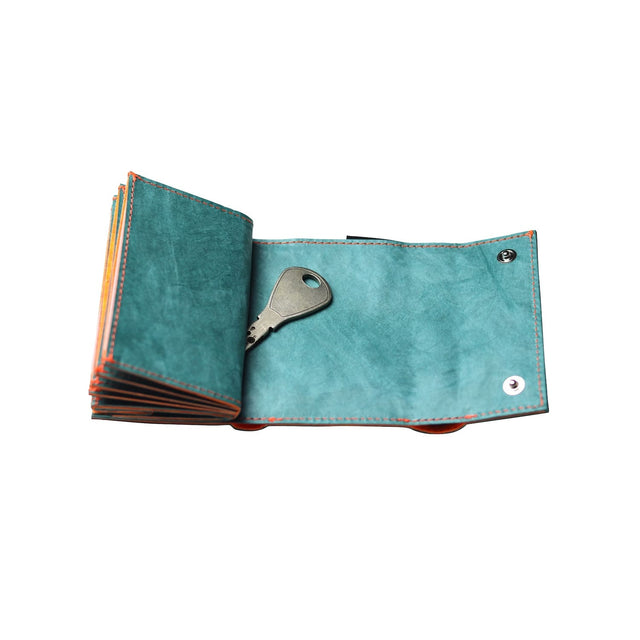 SITUS Minimalist Wallet Tyvek® | Teal Green×Fluorescent Orange