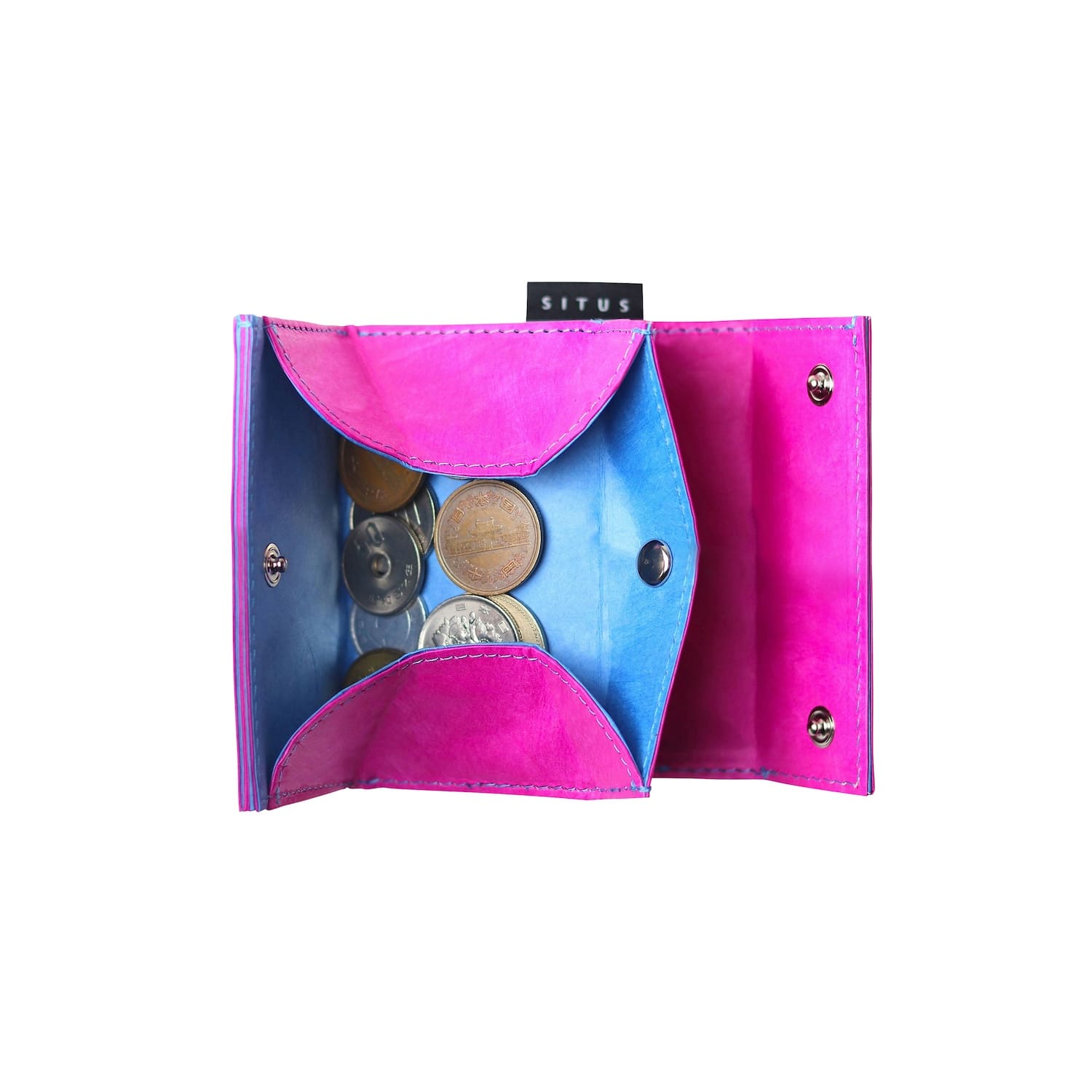 SITUS Minimalist Wallet Tyvek® | Bright Pink×Cobalt Blue – SITUS.TOKYO
