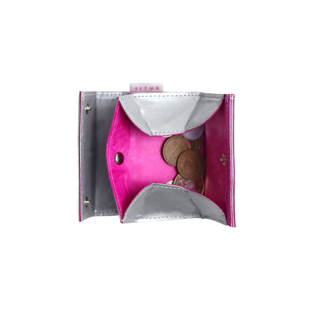 左利き用 SITUS Minimalist Wallet Tyvek® | Silver×Bright Pink