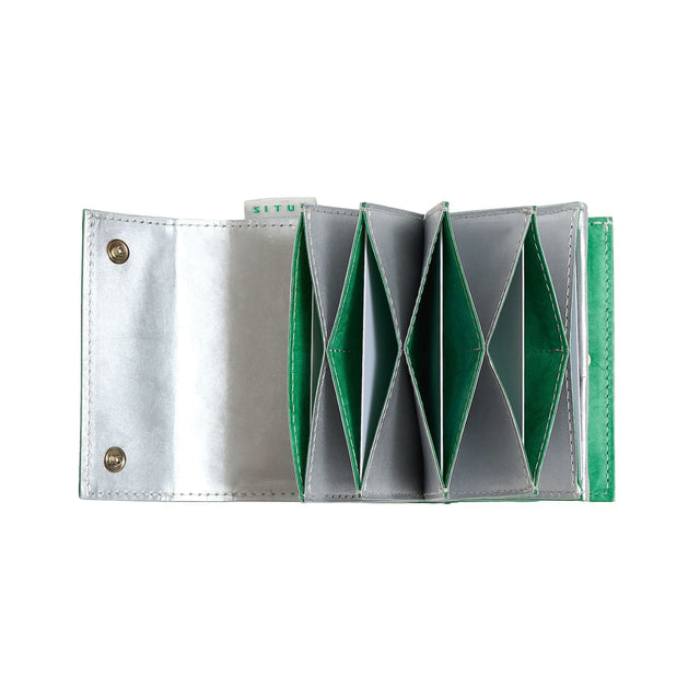 左利き用 SITUS Minimalist Wallet Tyvek® | Silver×Cobalt Green