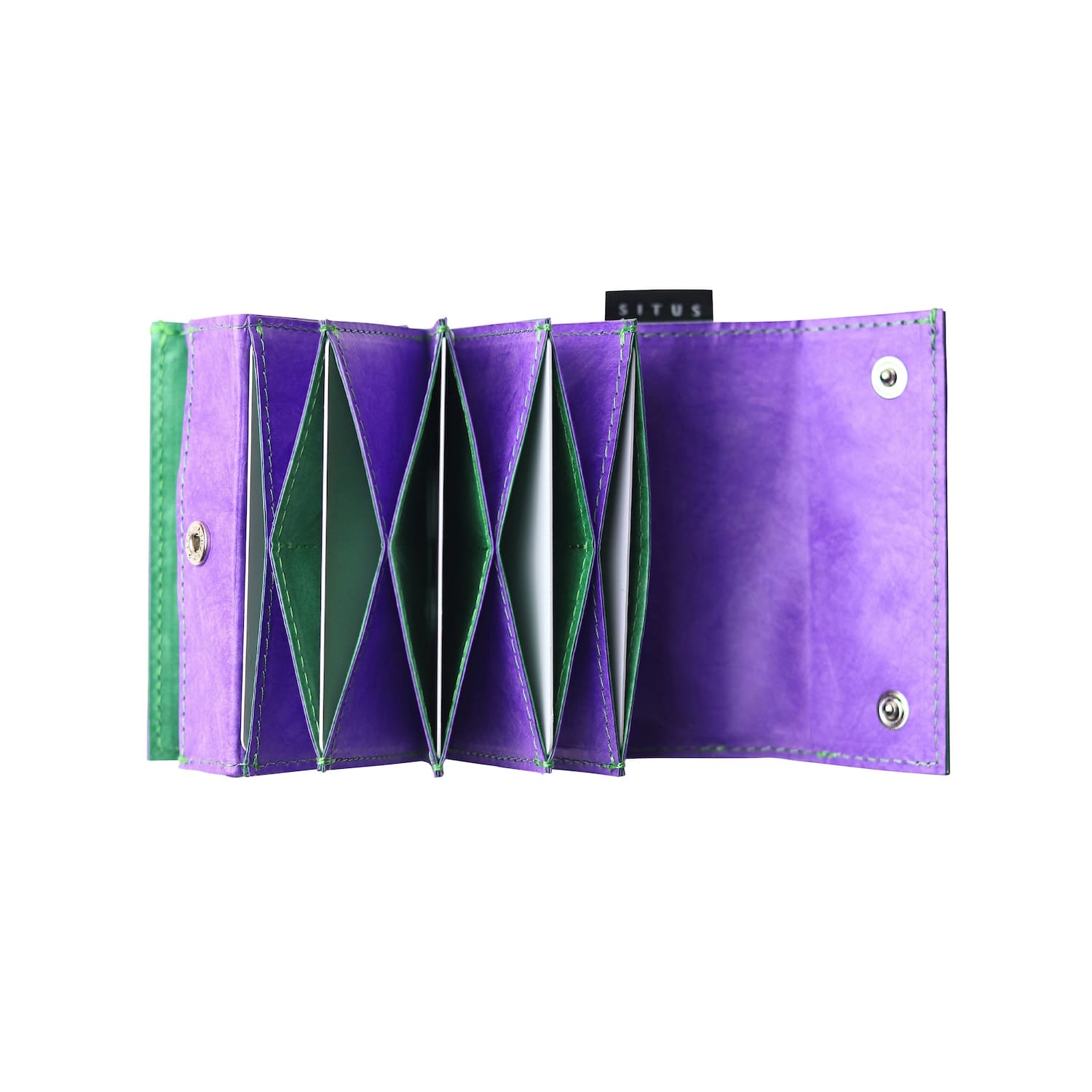 SITUS Minimalist Wallet Tyvek® | Purple×Cobalt Green – SITUS.TOKYO