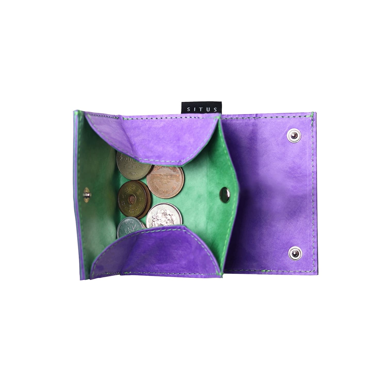 SITUS Minimalist Wallet Tyvek® | Purple×Cobalt Green – SITUS.TOKYO