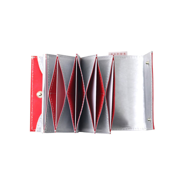 SITUS Minimalist Wallet Tyvek® | Silver×Red