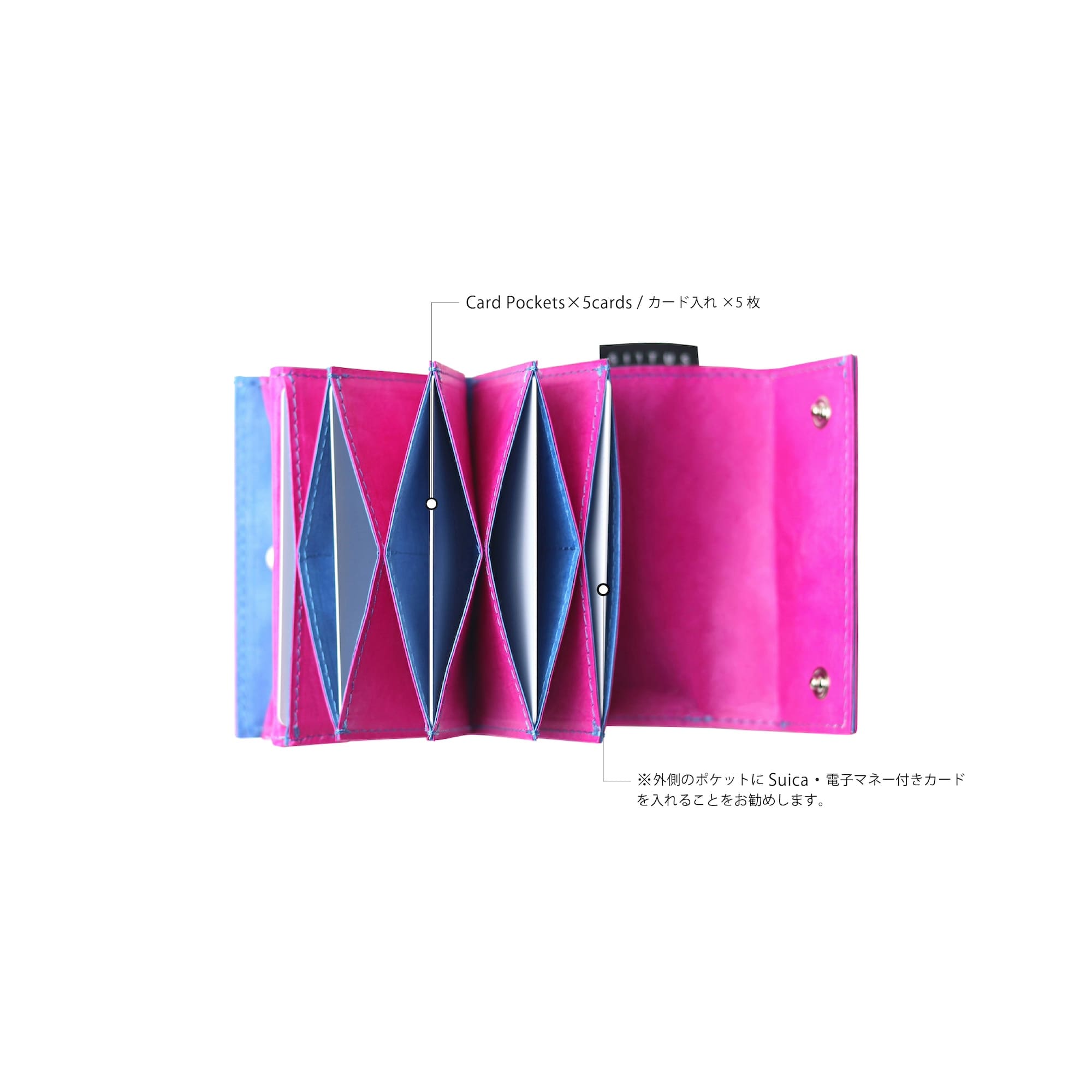 SITUS Minimalist Wallet Tyvek® | Bright Pink×Cobalt Blue – SITUS.TOKYO