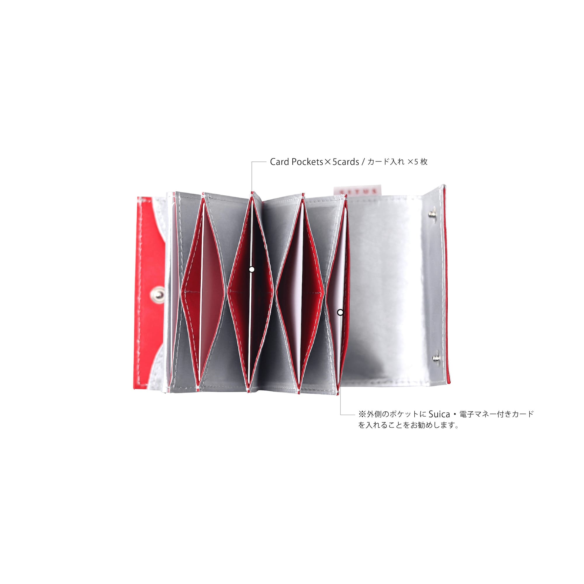 SITUS Minimalist Wallet Tyvek® | Silver×Red – SITUS.TOKYO