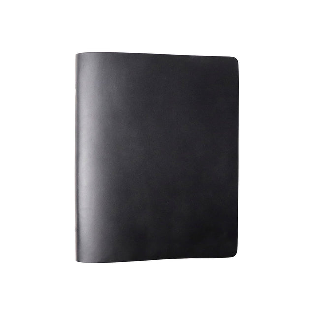 2-Ring Leather Binder | Black