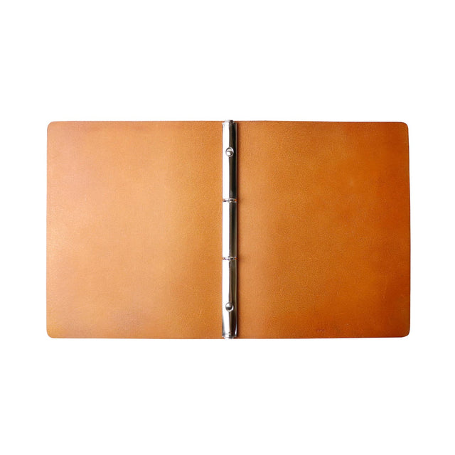 2-Ring Leather Binder | Brown